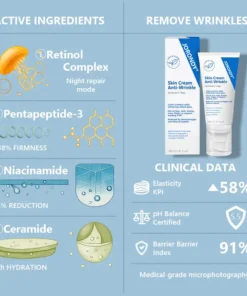 Jorondy® Anti-Falten-Creme zur Faltenreduzierung, Hautstraffung und Aufhellung