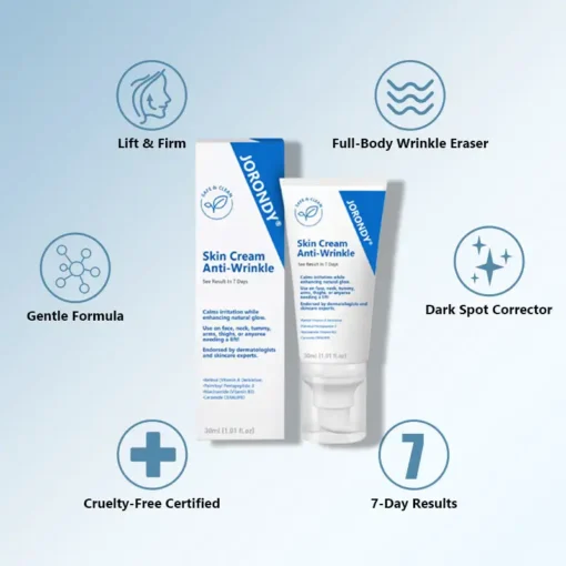 Jorondy® Anti-Falten-Creme zur Faltenreduzierung, Hautstraffung und Aufhellung